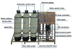 Sistema de purificación de agua por ósmosis inversa 1000LPH para la industria ambiental con membrana y bomba.
