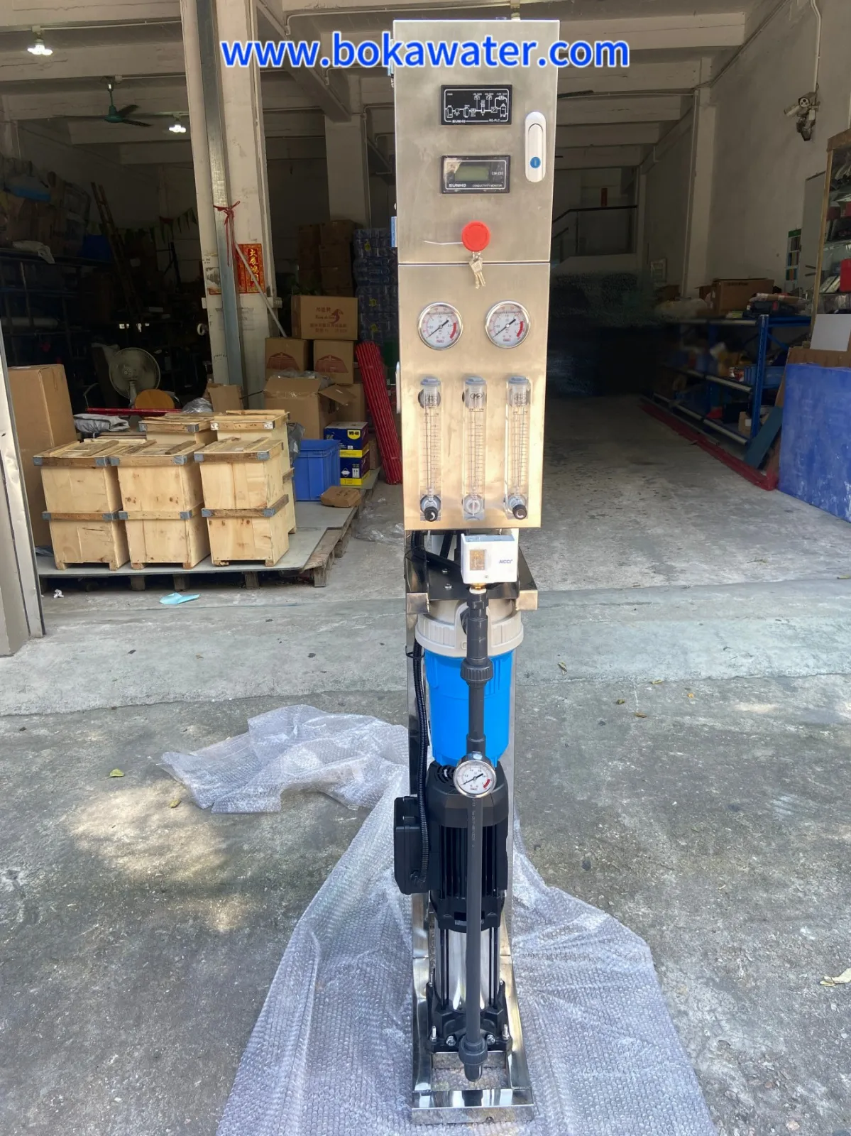 Sistema RO de 250 LPH con un diseño compacto